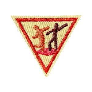 👧 Girl Scouts Dancercise Try-It Triangle Embroidered Patch.